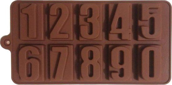 Numeric Chocolate Mould Silicone Ice Cube Tray  Kitchenware