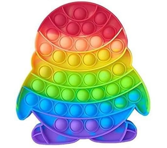 Penguin Fidget Pop it Rainbow Toy Toys