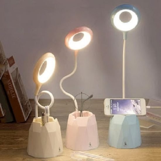 Round Desk Light Rechargeable Desk Lamp 