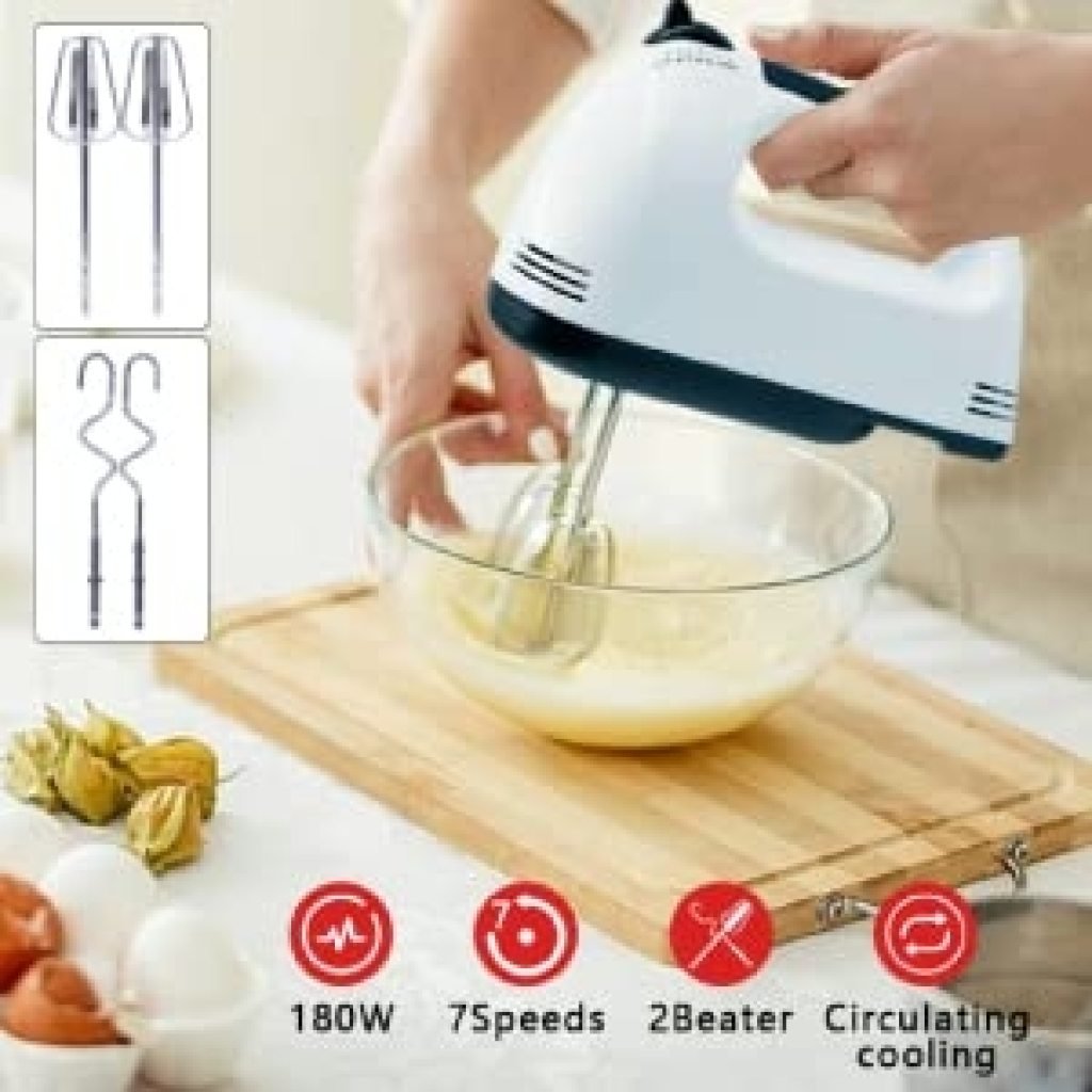 260 WATT Electric Hand Mixer, Egg Beater and Blenders with Chrome