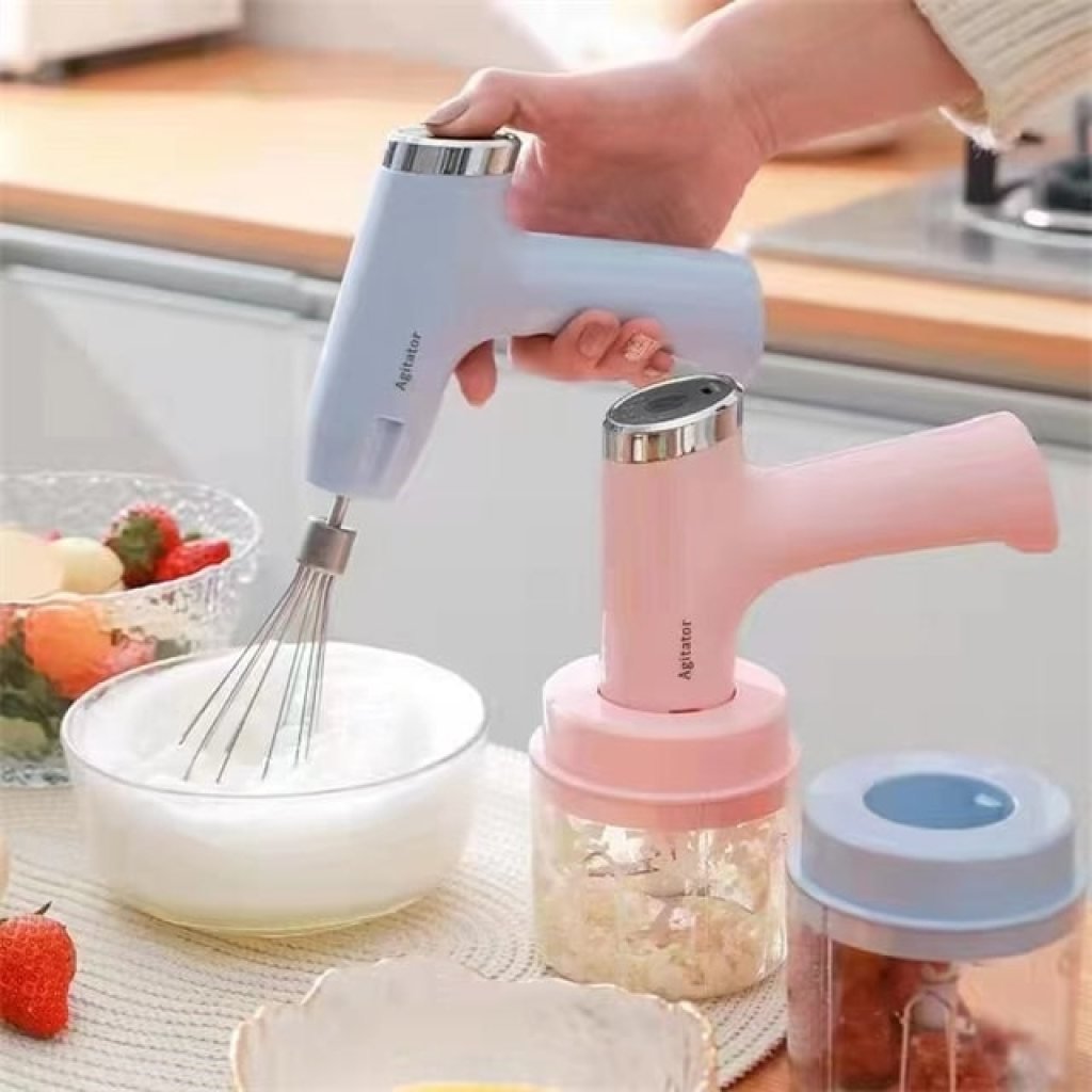 Portable Electric Cordless Handheld Mixer, USB Rechargeable Hand