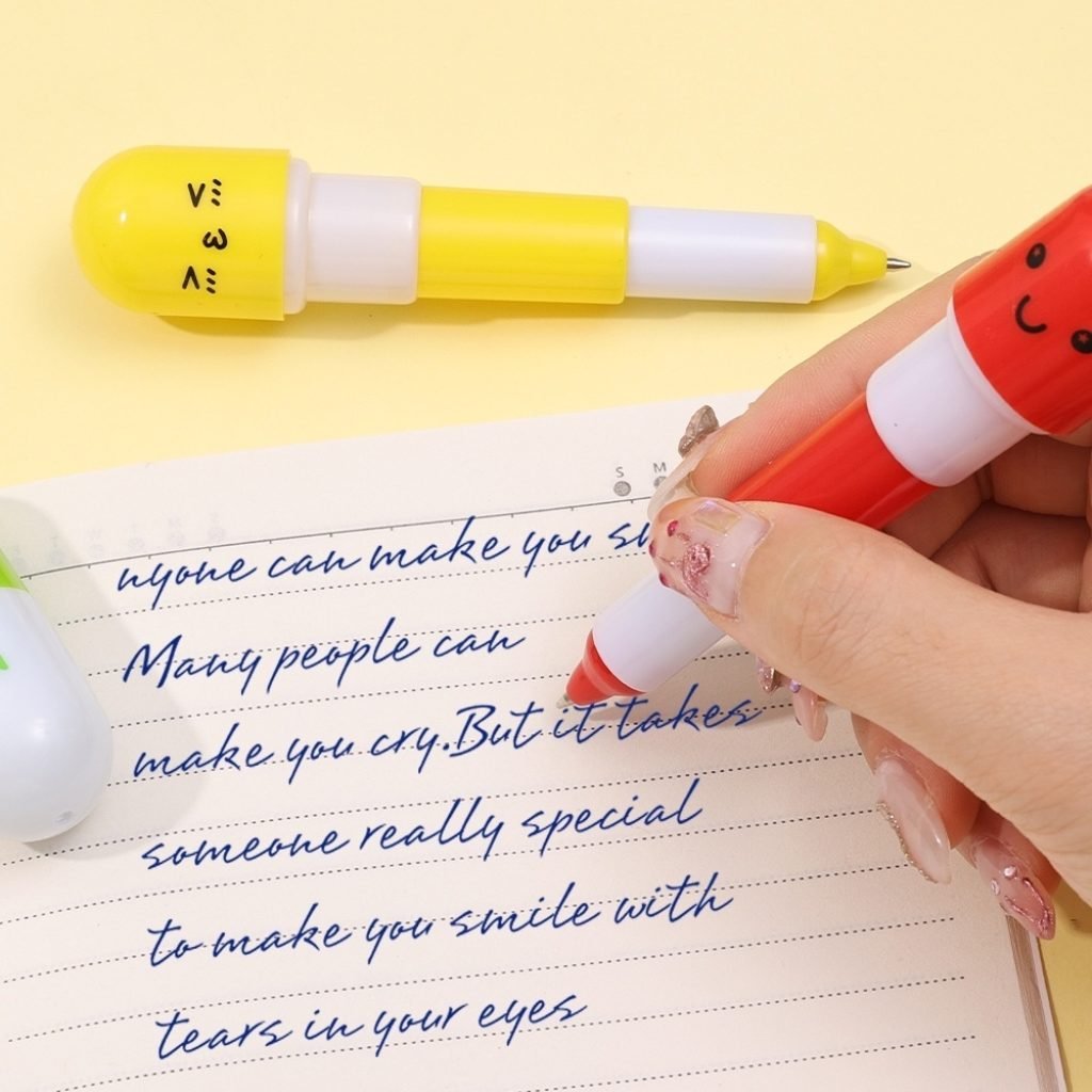 1 Pcs Mini Retractable All Face Pill Ball Point Pen Capsule Ballpen For ...