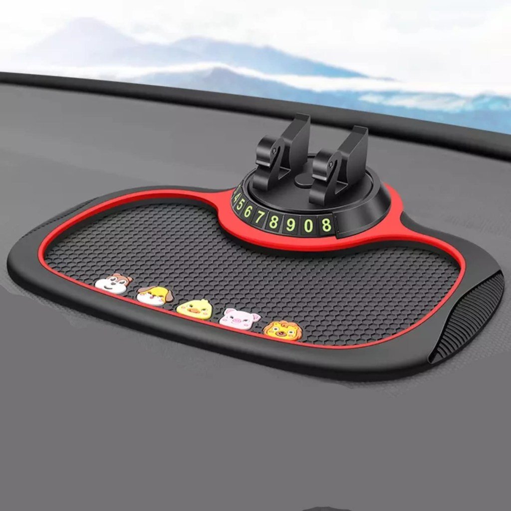thumbnail image 2 of Non-Slip Phone Pad For 4-in-1 Car Non Slip Phone Pad For Car Universal 360°Rotation Dash Holder Multifunctional Car Dashboard Organizer Tray Anti Slip Mat Sticky Pad Gift Bumper Strip (White 2 of 14
