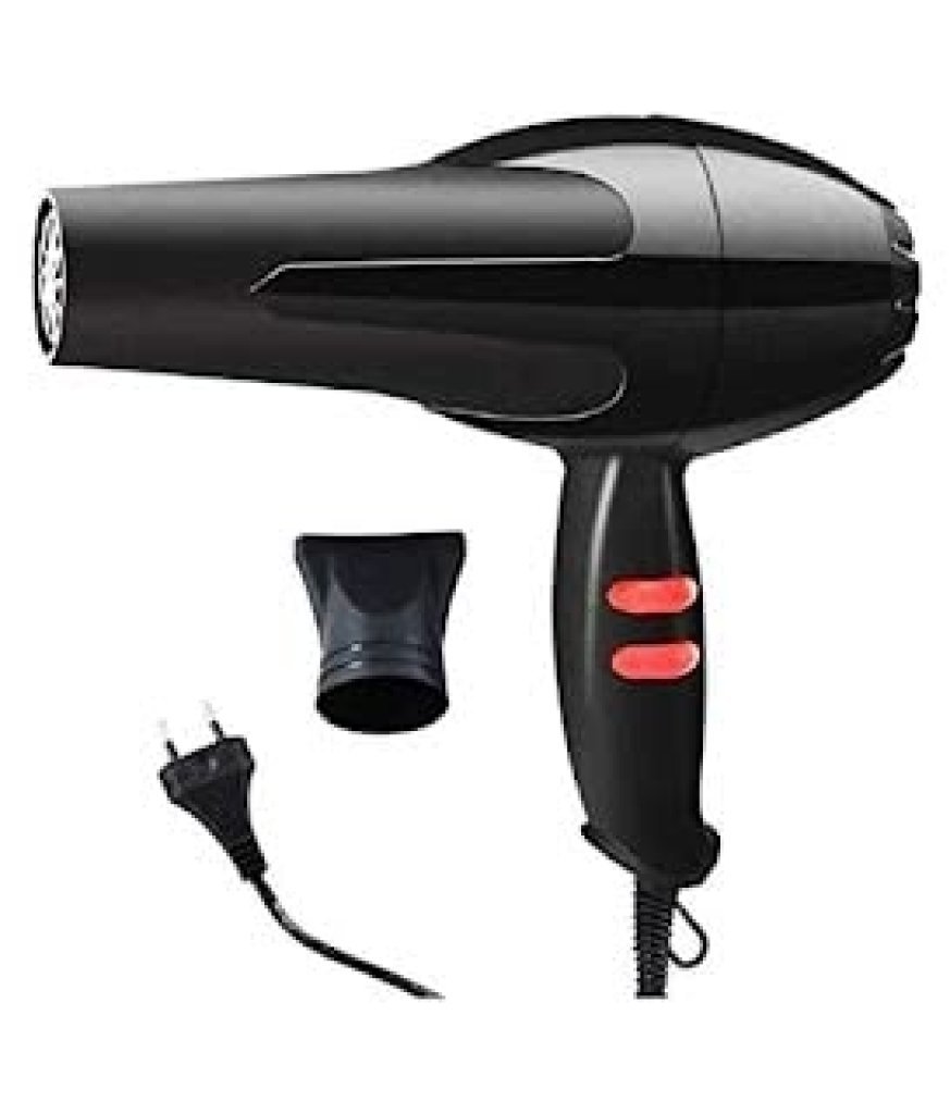 2888 Professional Hair Dryer For Men And Women With 2 Speed And 2 Heat Setting 1 Concentrator Nozzle And Hanging Loop