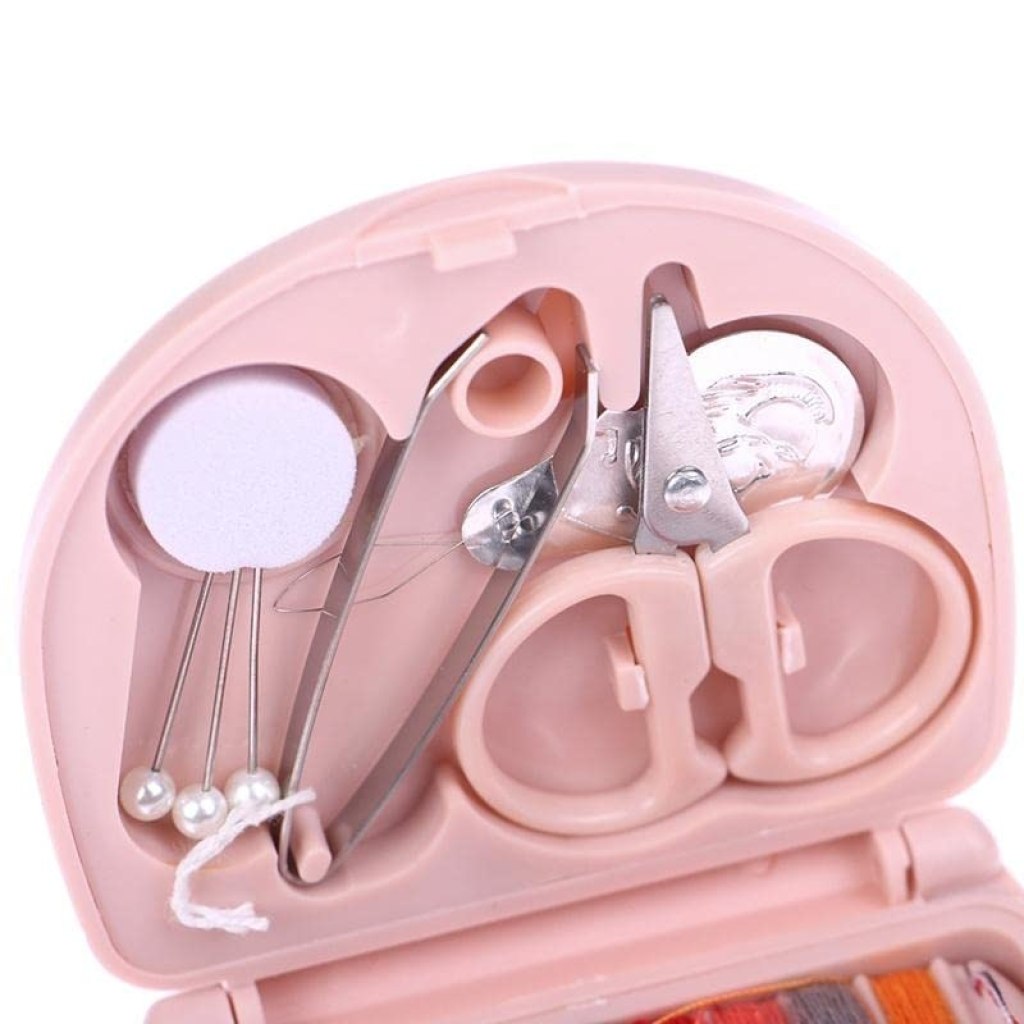 Mini Sewing Set Folding Plastic Needlework Tools Set Travel - Temu