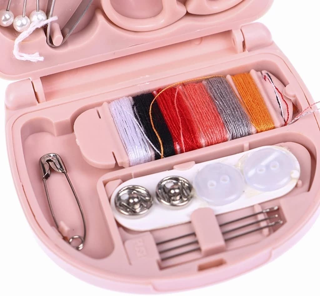 Mini Travel Sew Kit Beginner Mini Sewing Box Pocket Folding Sewing Kit,  with Sewing Needle, Thread, Cutton, Pin, Scissors, Clip, Needle Threader