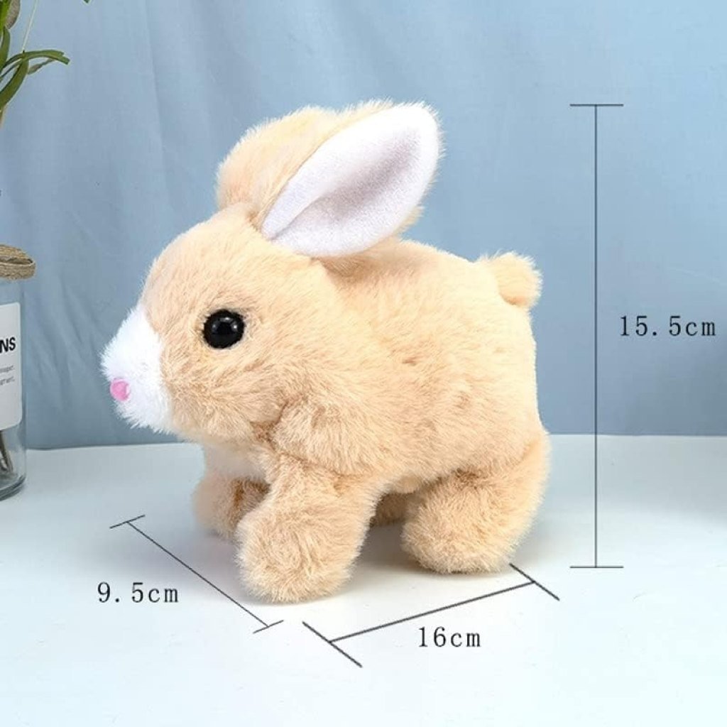 Cookie Jumping Rabbit Easy on Hands Interactive Toys Bunnies Can Walk and Talk Easter Plush Stuffed Bunny Toy Walking Rabbit Educational Toys for Kids Hopping Wiggle Ears Twitch Nose Pack Of 1