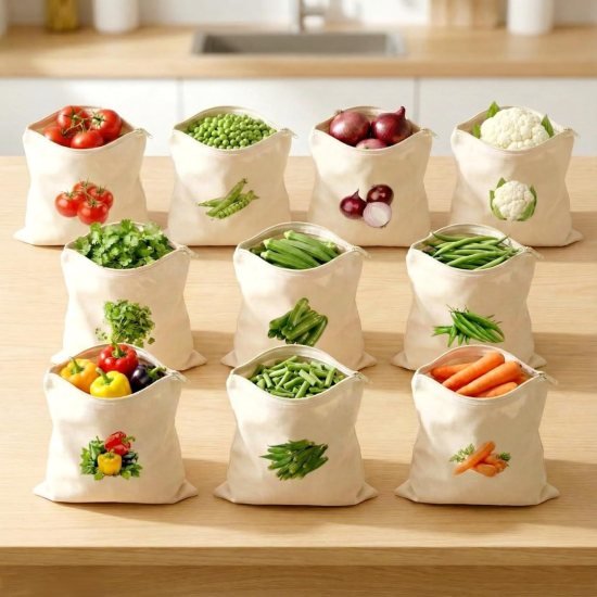 10 Pcs Vegetable Food Printed Bag Home & Kitchen