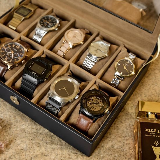 10 Slot Watch Box Organizer cosmetic Bags