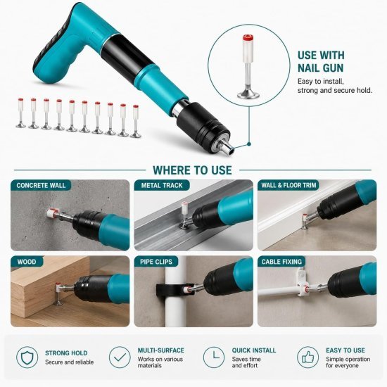100 Pcs Nail Gun Only Nail Home Improvement