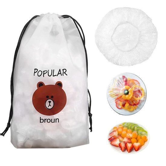 100 pcs Plastic Bags Food Cover 
