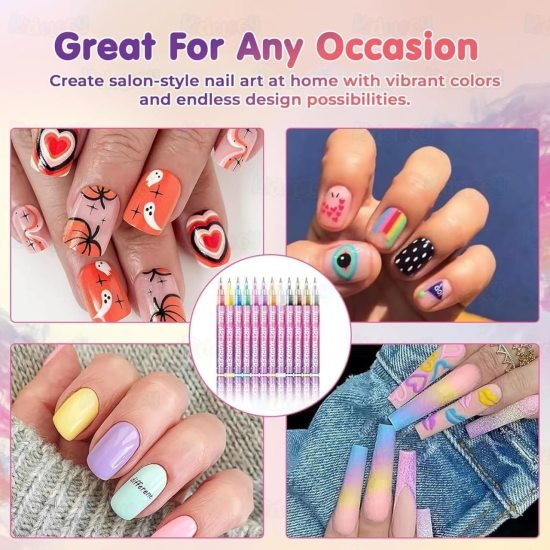 12 Color Nail Art Maker Pen Beauty Products