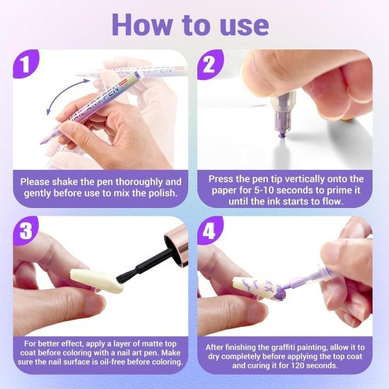12 Color Nail Art Maker Pen Beauty Products