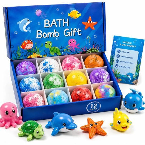 12 Pcs Bath Bombs Bubble for Baby 