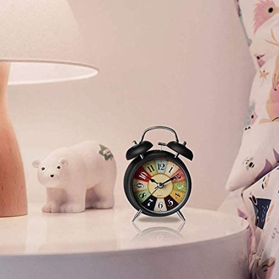 13 CM Twin Bell Black Alarm Clock Home Improvement