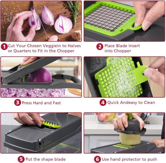 14 In 1 Chopper Nicer Veggie Slicer Dicer Kitchenware