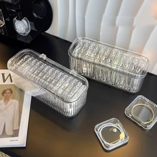 14 Pcs Acrylic Jevellery Organizer Box 