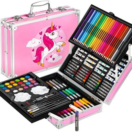 145 Colour Plastic Deluxe Art Set Box Office and Stationery