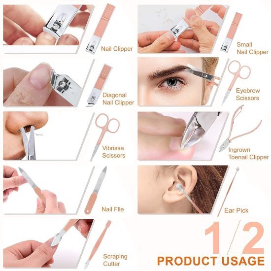 16 in 1 Manicure Set Nail Cutter Personal Care