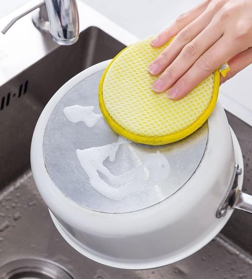 2 In 1 Sponge Dish Scrubber 1 pcs Home Improvement