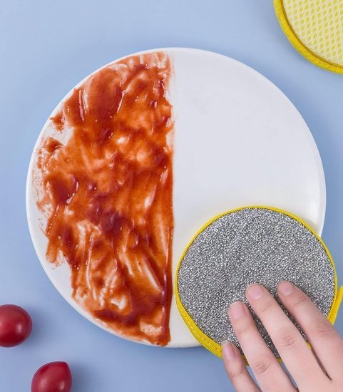 2 In 1 Sponge Dish Scrubber 1 pcs Home Improvement