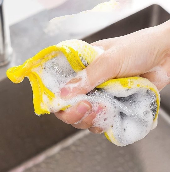 2 In 1 Sponge Dish Scrubber 1 pcs Home Improvement