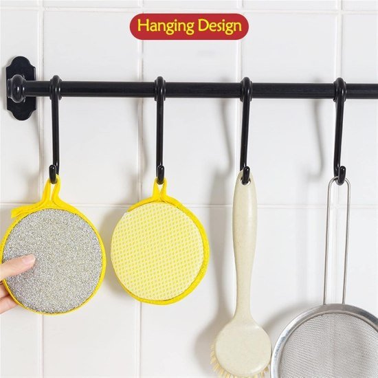 2 In 1 Sponge Dish Scrubber 1 pcs Home Improvement