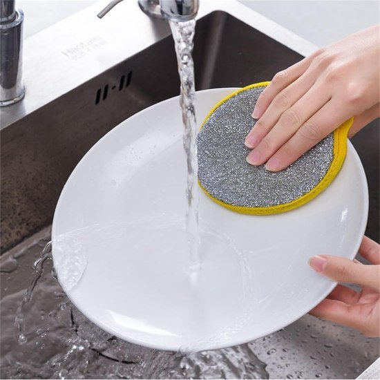 2 In 1 Sponge Dish Scrubber 1 pcs Home Improvement