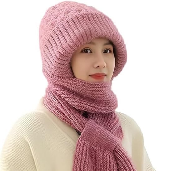 2 In 1 Winter Hat Scarf Personal Care