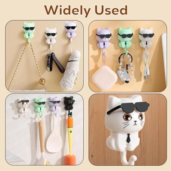 2 Pcs Cat Wall Hook Home Improvement
