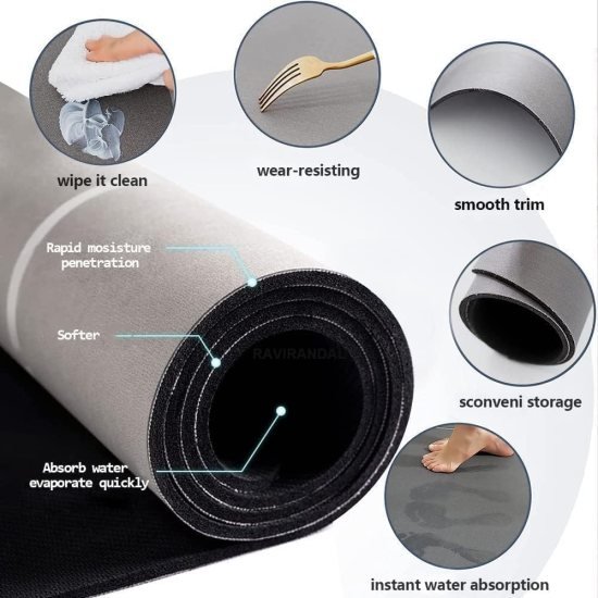 2 Pcs Kitchen Floor Mat 40x60CM  40x120CM Kitchenware