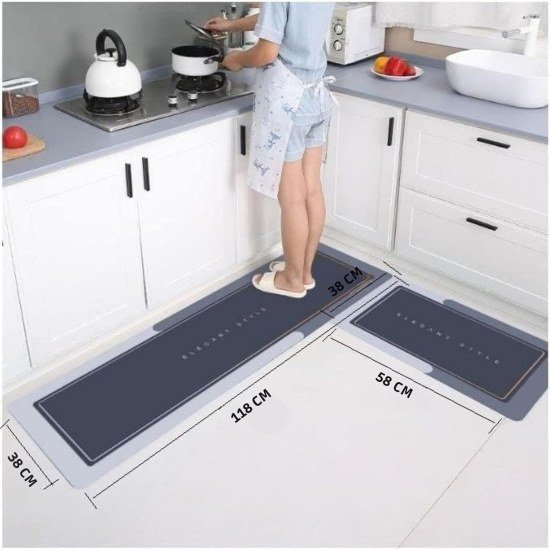2 Pcs Kitchen Floor Mat 40x60CM  40x120CM Kitchenware