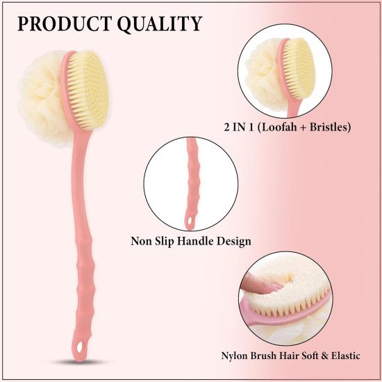 2 in 1 Bath Brush Back Body Scrubber Personal Care