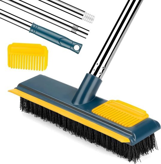 2 in 1 Floor Scrub Brush with Comb 