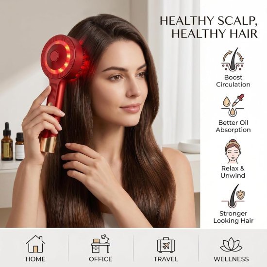 Head Scalp Electric Massager Oil Applicator Comb Personal Care