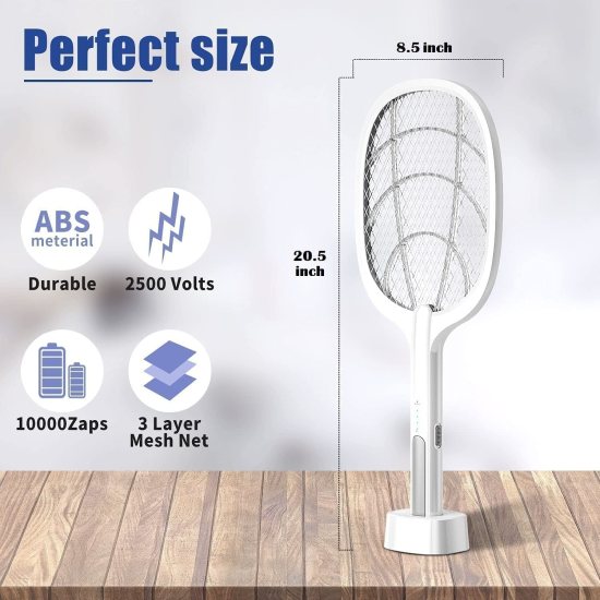 2 in 1 Mosquito Bat Killer Racket Mosquito Racket Swatter UV Light  Outdoor