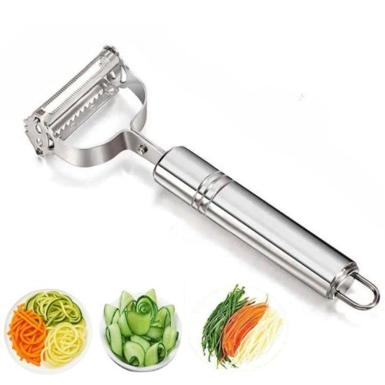 2 in 1 Stainless Steel Julienne Vegetable Peeler 