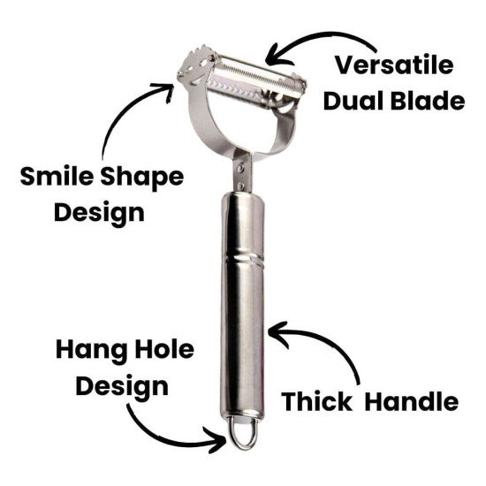 2 in 1 Stainless Steel Julienne Vegetable Peeler Kitchenware