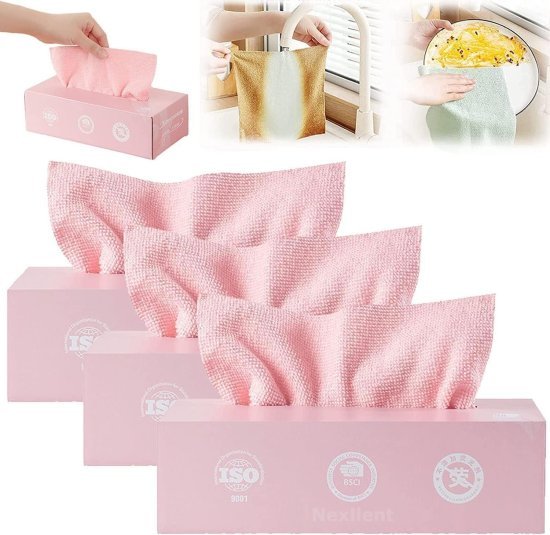 20 Pcs Microfiber Cleaning Wipes Home and Kitchen