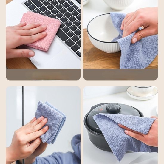 20 Pcs Microfiber Cleaning Wipes Kitchenware