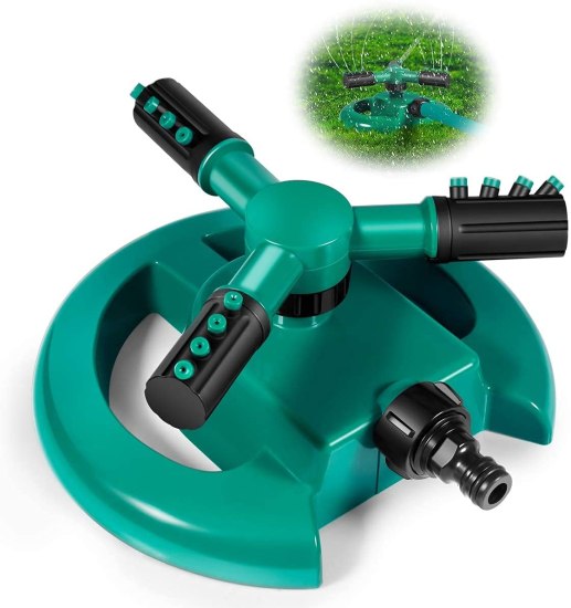 Garden Sprinkler 3  Arm Rotating  