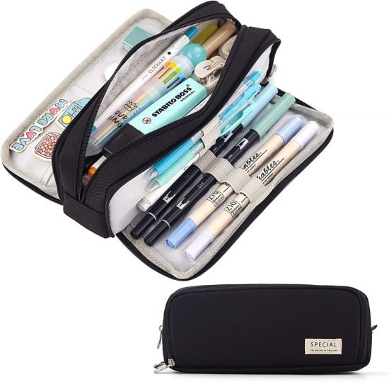 3 Compartment Pencil Pouch 