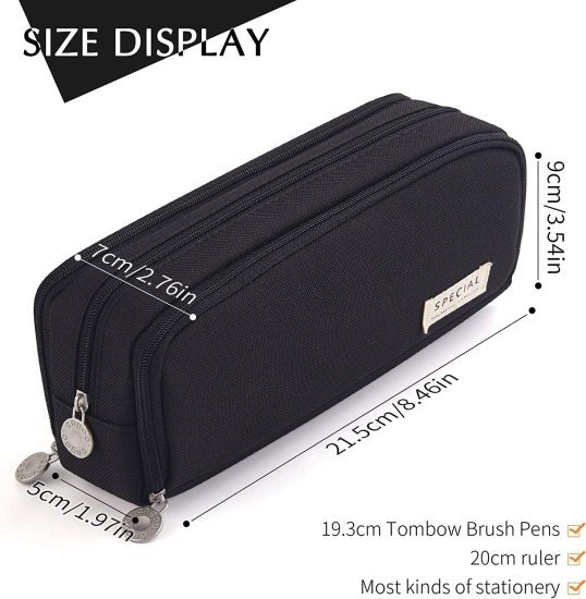 3 Compartment Pencil Pouch Office & Stationery
