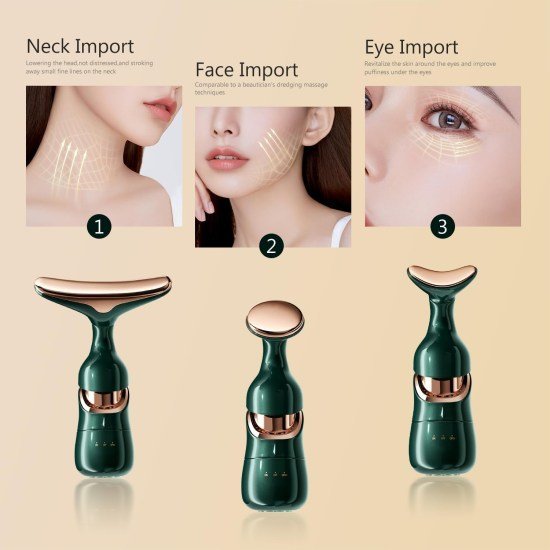 3 in 1 Anti Wrinkles Face Neck Eyes Massager Personal Care