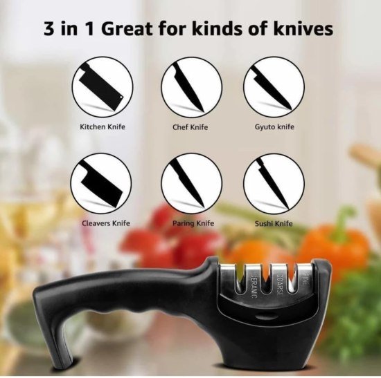 3 in 1 Knife Shapener Home & Kitchen