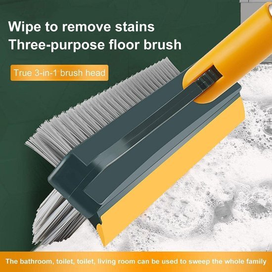 3 in 1 tiles cleaning brush Wiper Cleaning Accessories