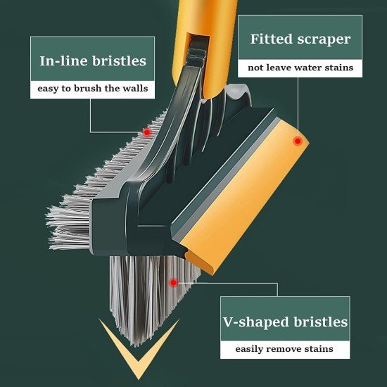 3 in 1 tiles cleaning brush Wiper Cleaning Accessories