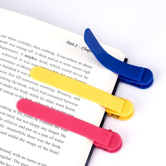 3 pcs Silicone Automatic Bookmark 