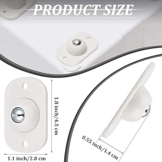 4 Pc Self Adhesive Mini Swivel Casters Wheels Home Improvement