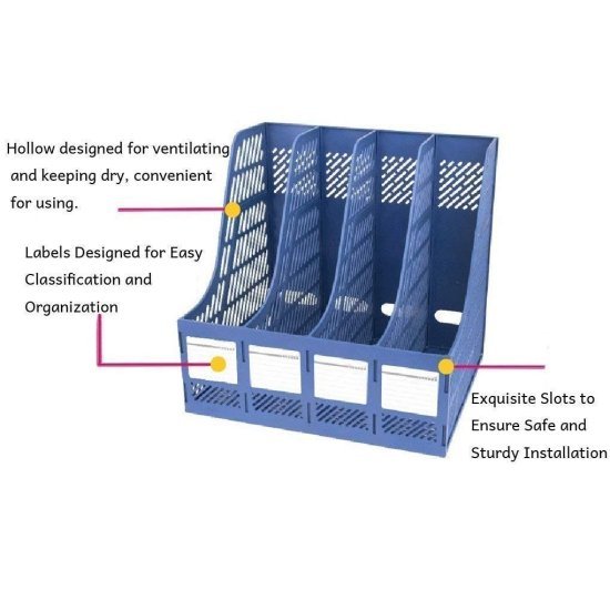 4 Tier File Holder 4 Section File Plate Office & Stationery